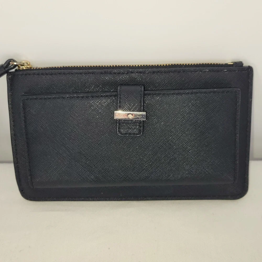 Kate Spade Black Saffiano Leather Wristlet‎ Wallet ~ 2016